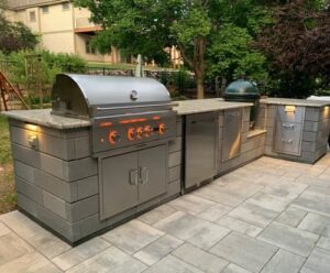 outdoor kitchen space visionary landscaping shelby township