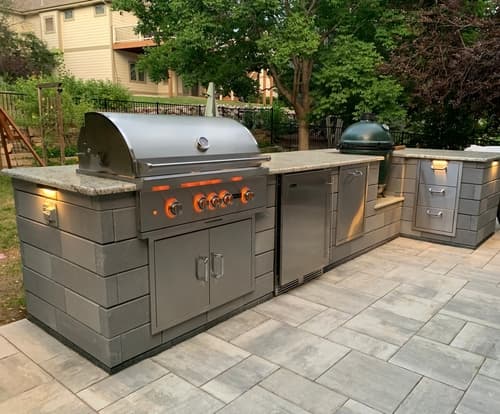 outdoor kitchen space visionary landscaping shelby township